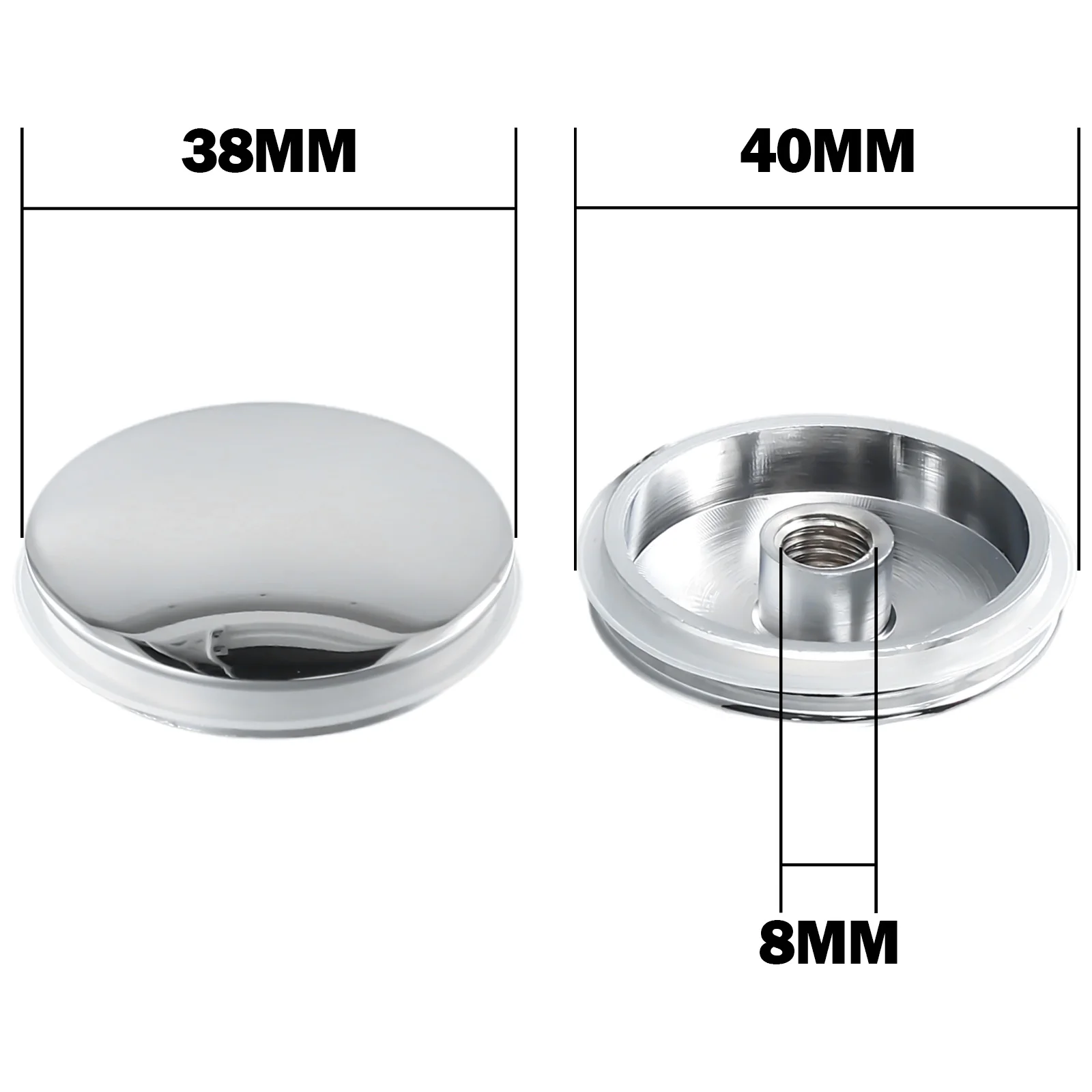 38mm Replacement Sink/Basin Waste Plug Cap Easy Pop-Up Click Clack Chrome Basin Waste Sink Plug Click Clack Push Button Hot Sale