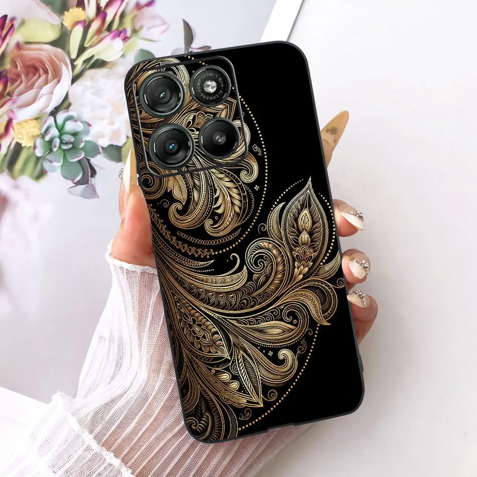 Cool Dragon Tiger Pattern Black Silicone Phone Case with Soft Bumpers