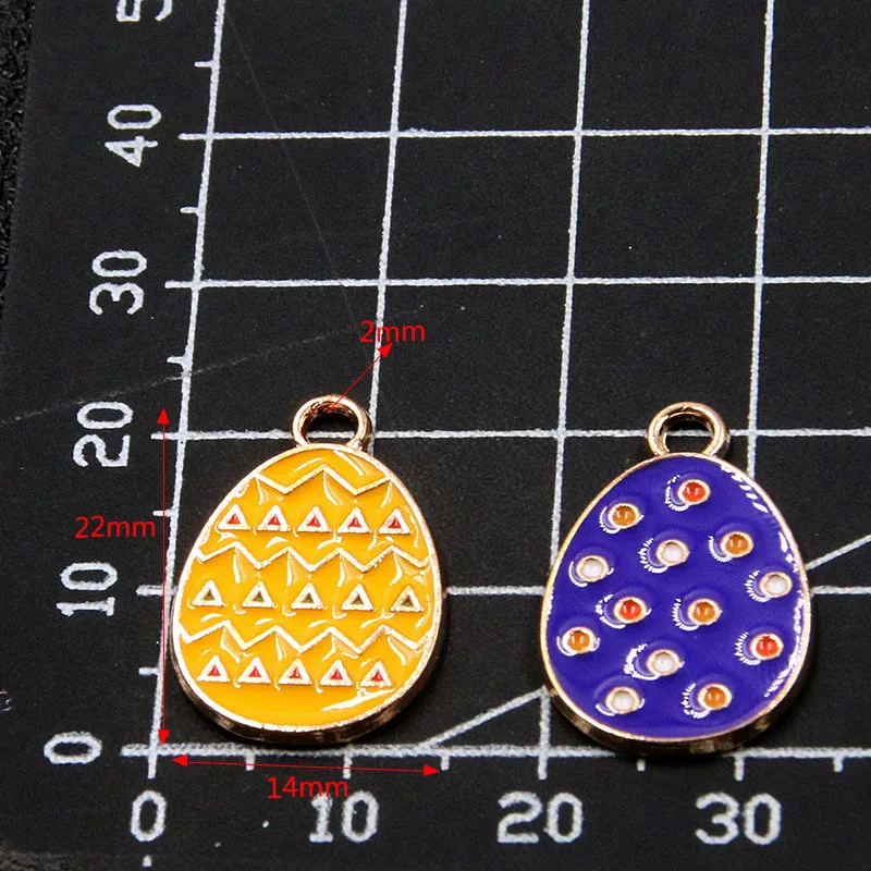 5/10pcs Enamel Bunny Easter Charms, 22mm, Jewelry Making Pendant