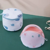 Printed Bra Laundry Bags Thicken Sandwich Fabric Bra Cylinder Storage Bag Silicone Gasket Fixed Bra Protection Washing Bag New 1