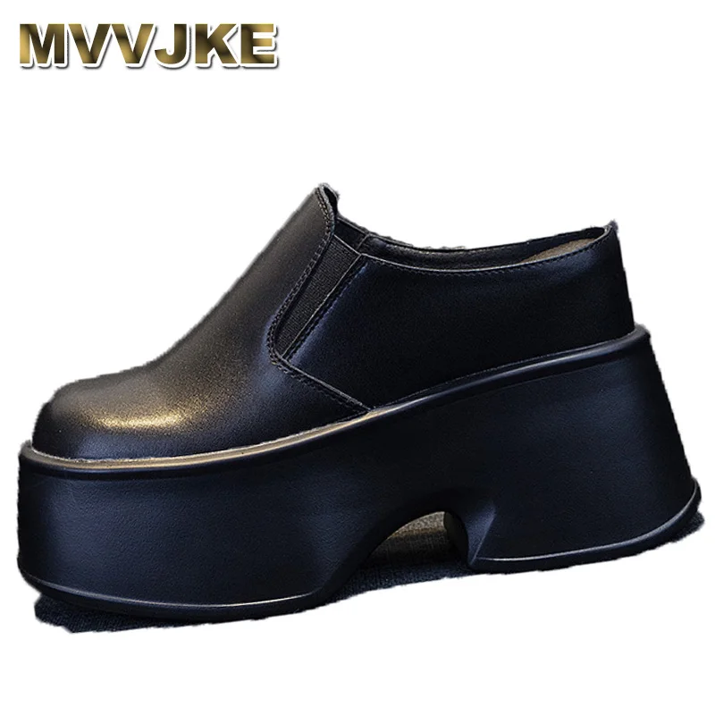 

11cm Genuine Leather Platform Wedge Slippers Platform Sneaker Women Shoes Super Heel Women Summer Moccasins Designer Boots