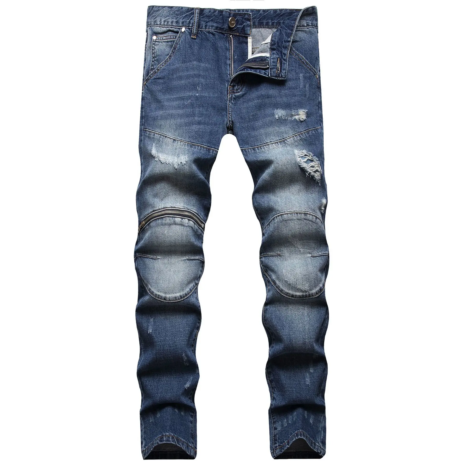 Fashion  New Classic Fashion High-End Vintage Patchwork Jeans Men's Casual Comfort High Quality Small Foot Pants