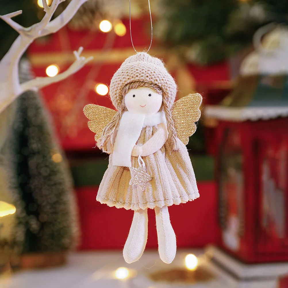 

3pcs Christmas Tree Decoration Stuffed Angel Hanging Ornament Tree Decorative Pendants