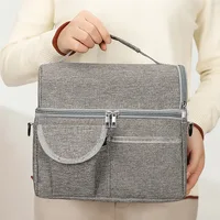 Large Capacity Multi Pocket Lunch Bag Heat Insulation Children School Lunch Box Storage Bag Picnic Food Storage Ice Packbag New 1