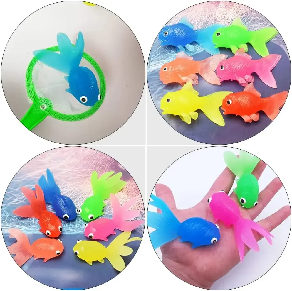 7pcs Fishing Bath Toy Set with Fishing Net Baby Bath Toys Water Toys Swimming Pool Games Gift for Kids Toddler Birthday Party 3