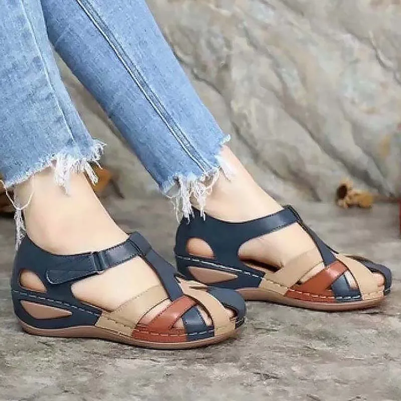 Women Sandals Summer Open Toe Flat Non-Slip Walking