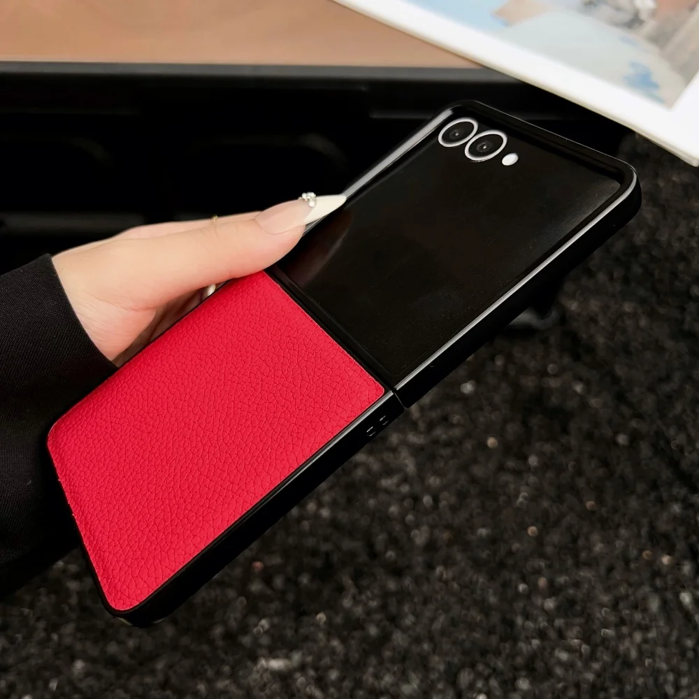 Luxurious Lychee Pattern Leather Phone Case - Shockproof Soft Cover