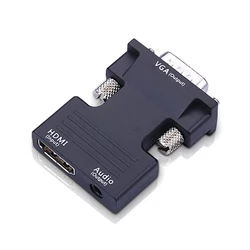 High - Quality HDMI to VGA Video & Audio Converter Adapter - 1080P Support (Onesize)