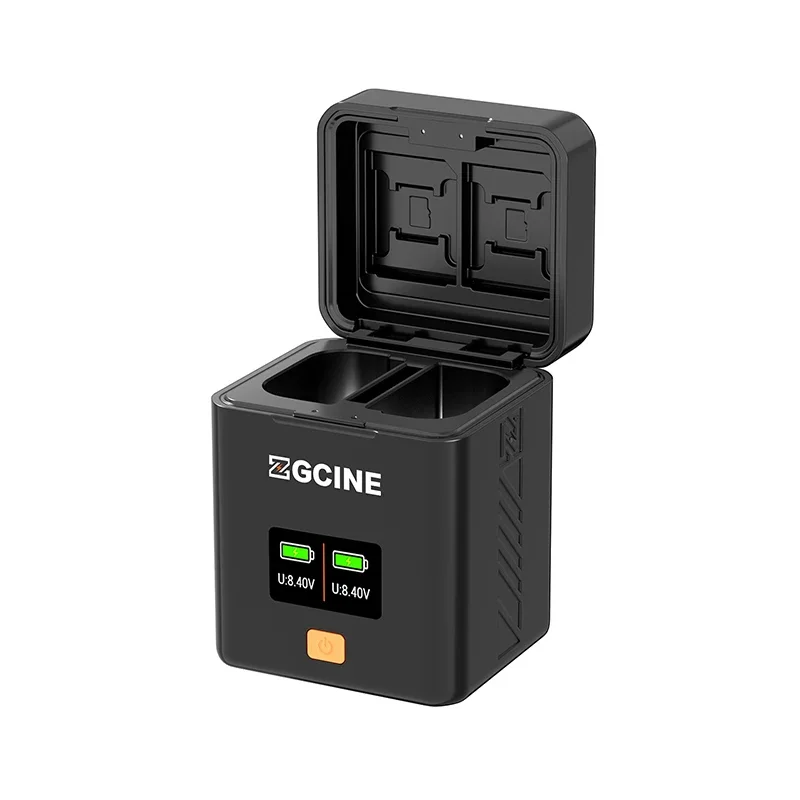 Compact Camera Battery Charging Case (Batteries Not Included)