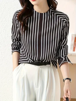 New Arrival Women's Blusa Mujer for Spring Autumn Fashion Trendy Print Ladies' Shirt for Work and Casual 1
