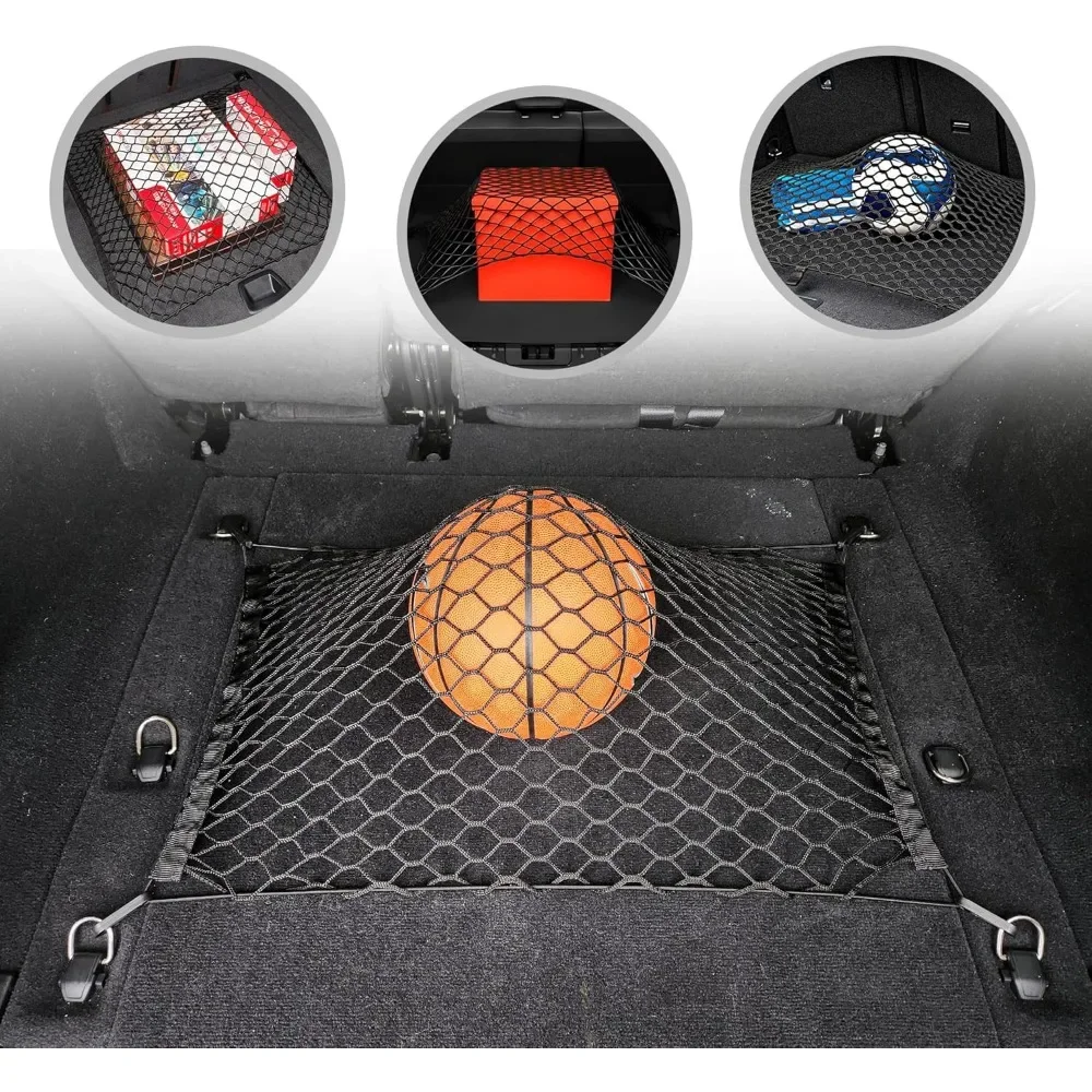 Rete di carico in rete per bagagliaio stile pavimento nera per Jeep Wrangler JL 4XE 4 porte 2019-2024 Accessori auto  34