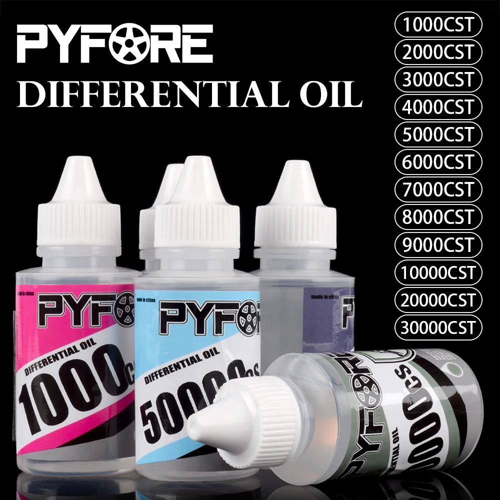 PYFORE 60 ml Difföl 1000 CST ~ 50000 CST für RC-Modellautos Crawler Buggy Truck On-Road-Fahrzeug-Differentialöl