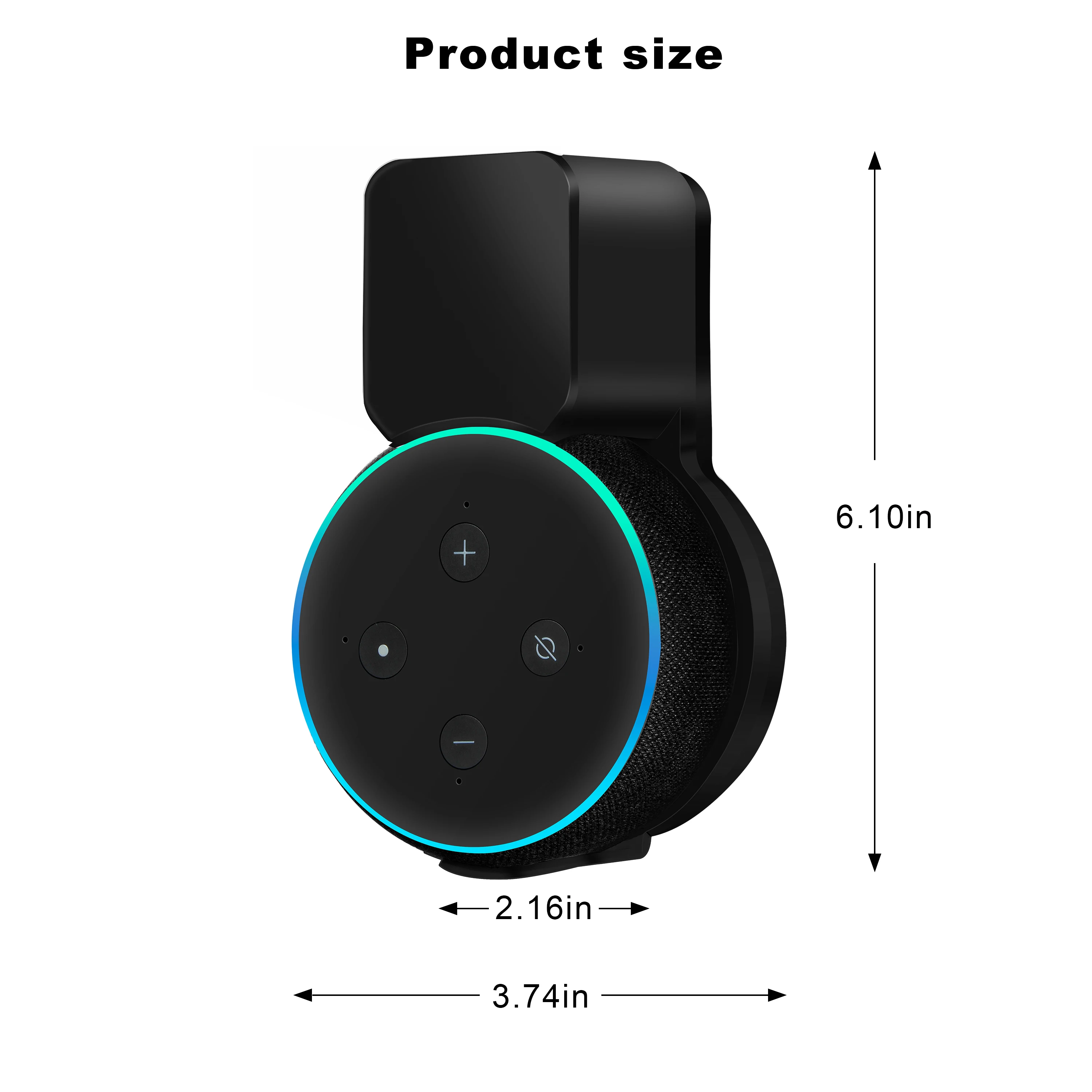 Space-Saving Echo Dot Wall Mount with Built-in Cable Management