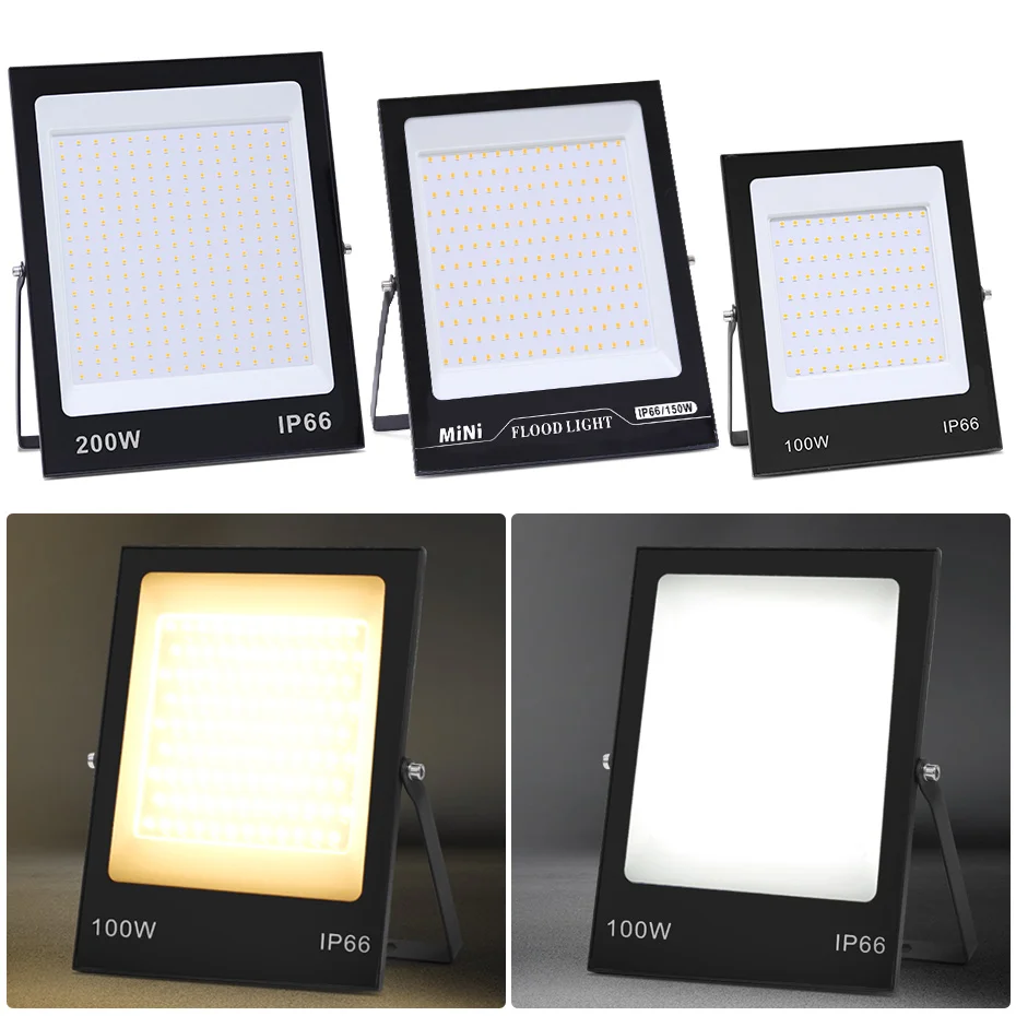 

Светодиодный фонарь, 10 Вт, 50 Вт, 100 Вт, 200 Вт, отражатель теплого/холодного белого света, уличный фонарь 220 В, водонепроницаемый уличный декоративный светильник для сада