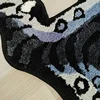 Largest Black Tibetan Tiger Carpet Thicken Plush Tufted Animal Bedside Carpet Non-slip Absorbent Bathroom Mat Area Rug 200X120cm 6