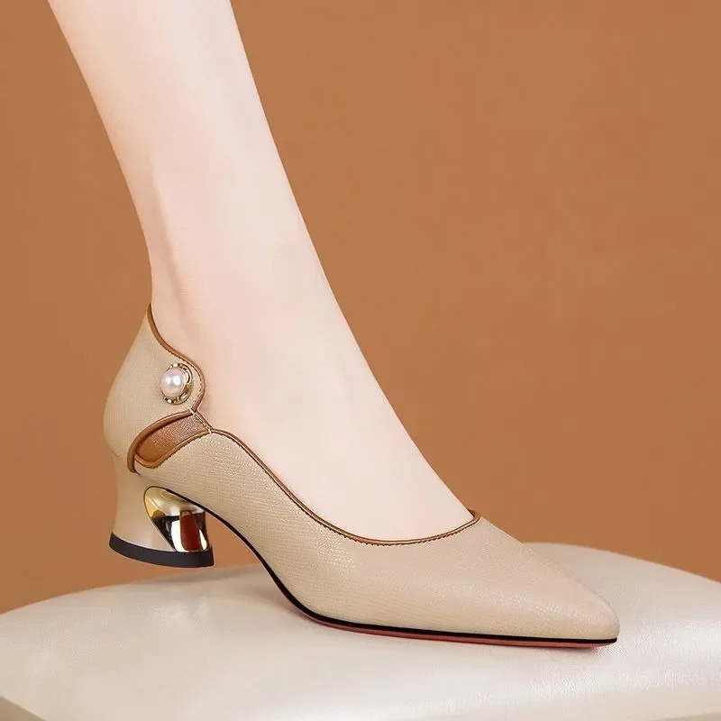 Women Pu Leather Slip on Pumps Summer Shoes women pumps high heel pumps