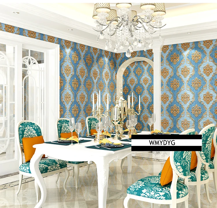 Home Decor Wallpaper for Living Room European 3D Damask Wallpaper Modern PVC Flower Pattern Wallpaper 18 S0a6e2a1eb66b466b80fefaf635b3febdG