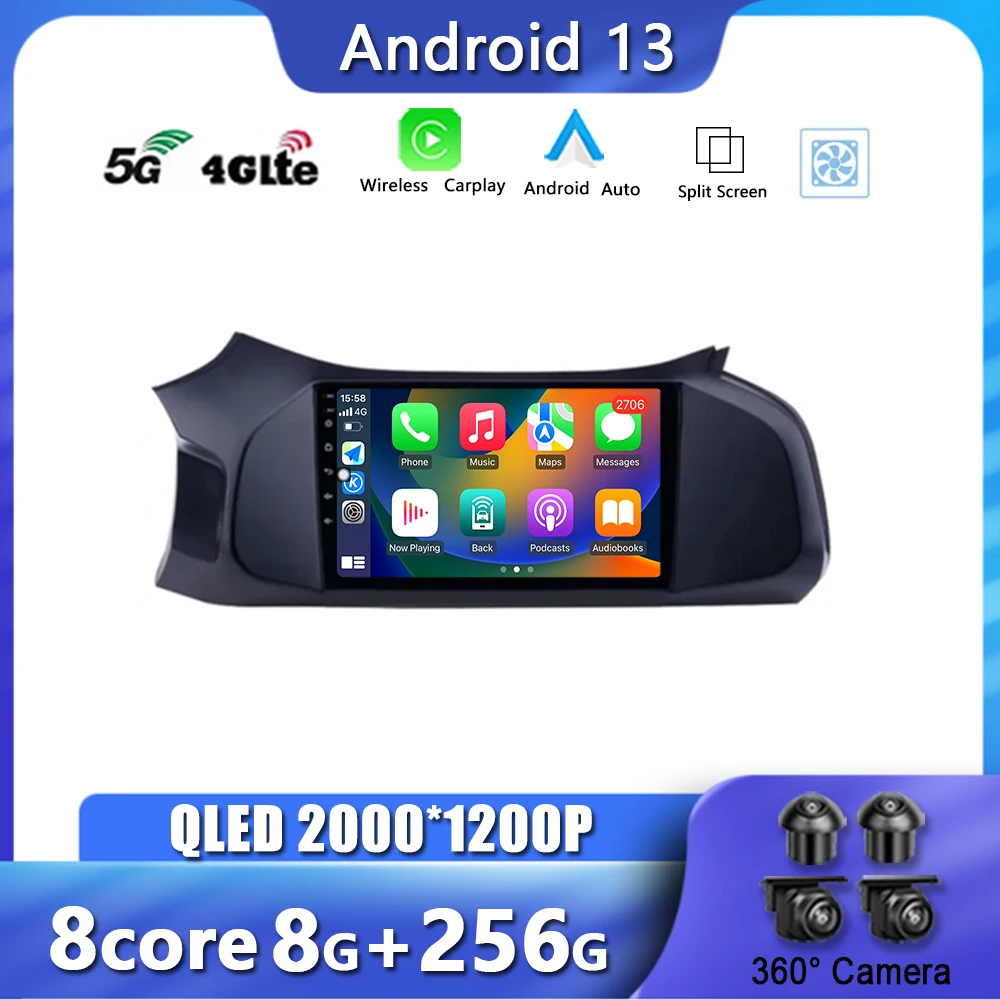 

Автомагнитола на Android 13, мультимедийный видеоплеер для Chevrolet Onix 2012-2019, автомагнитола 2DIN с GPS, QLED экраном, Carplay, Wi-Fi, BT