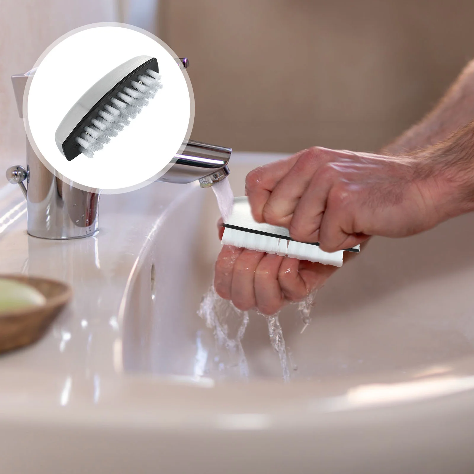 

Wash Brush Nail Brush For Cleaning Fingernails Heavy Duty Cleaning Miss Manicure Scrubbing 304 Stainless Steel Nylon Wool