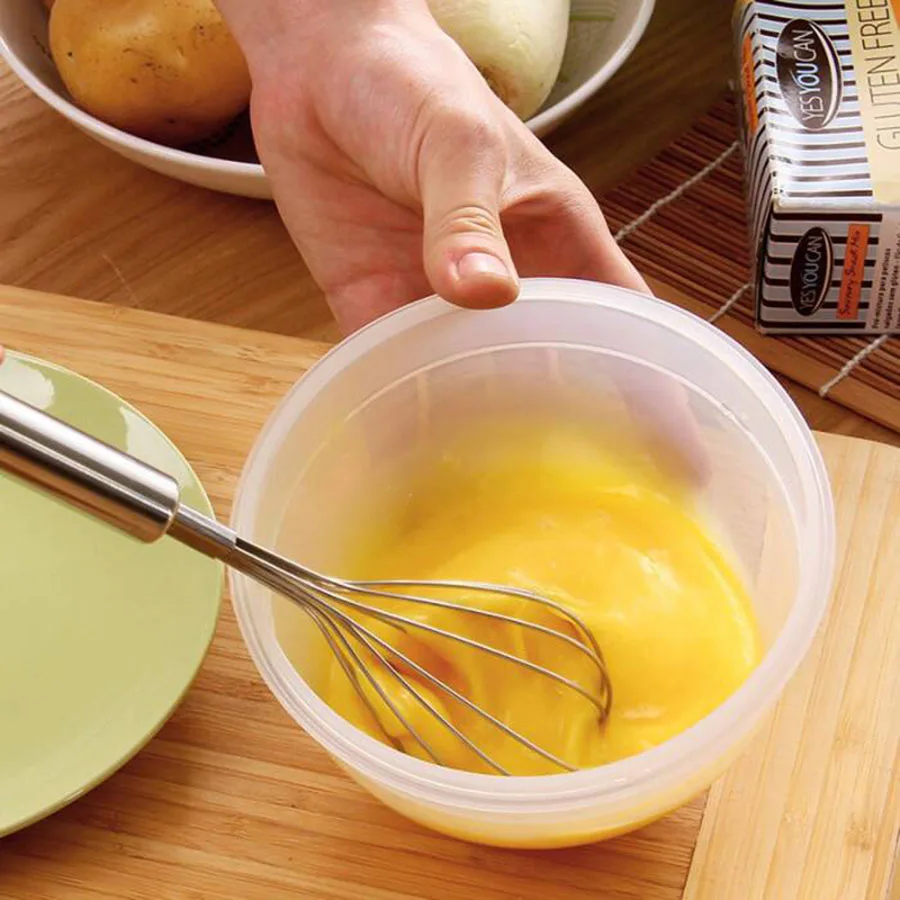 1PC stainless steel whisk Manual egg whisk stick Cream whisk Cake flour whisk Multi-purpose kitchen household baking tool Kitchen