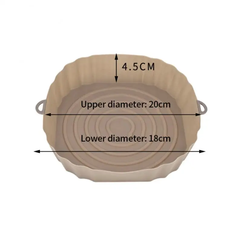 Air Fryer Silicone Basket Reusable Airfryer Pot Pan Liner Heat Resistant Food Baking For AirFryer Oven Accessory Home Appliances