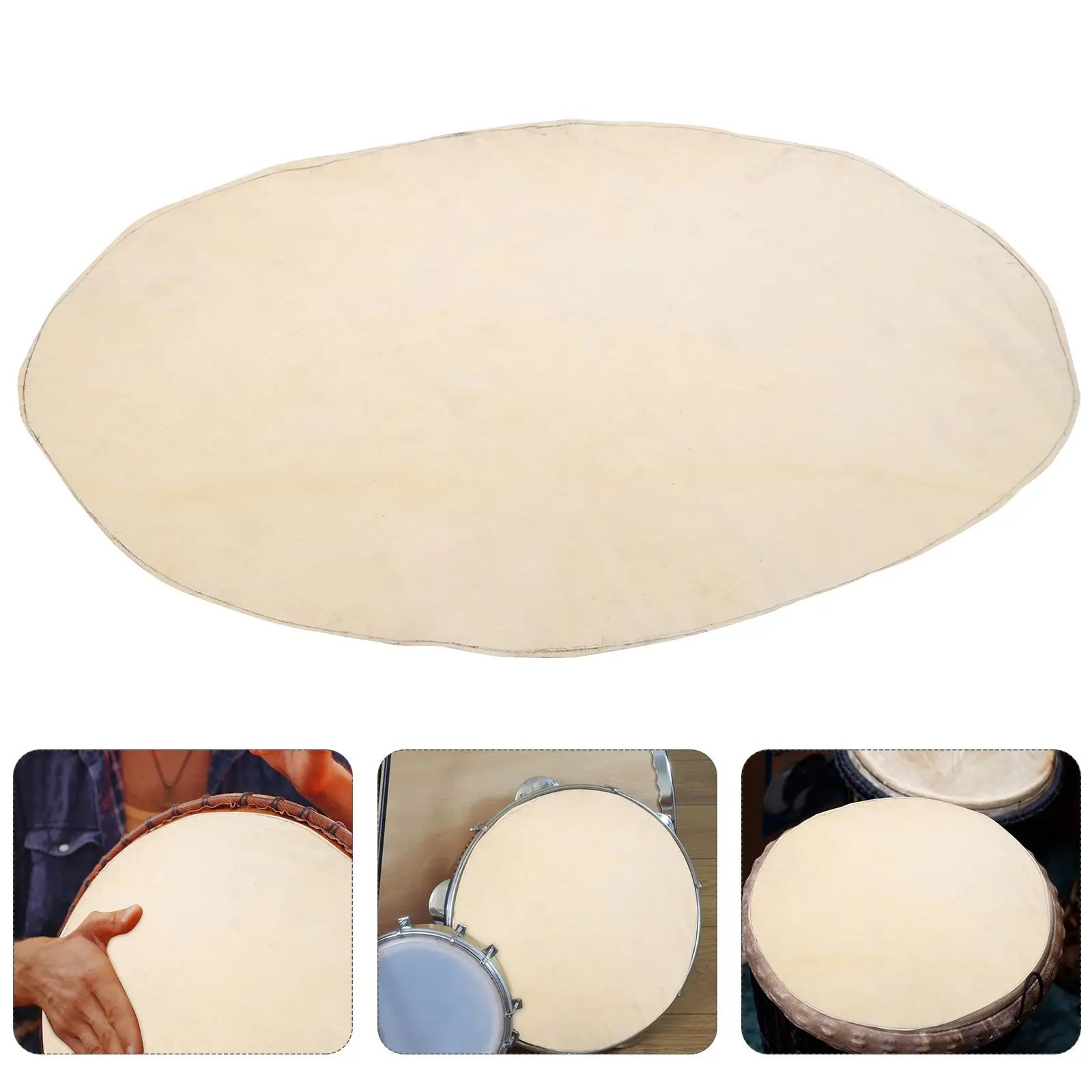 Yibuy 2PCS Beige Goatskin Goat Skin Drums Head For