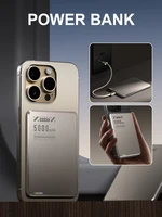 Ultra-Slim Magnetic Power Bank 5000mAh PD20W Wireless Power bank Fast Wired & Wireless Charging For iPhone 12/13/14/15/16 Pro 2