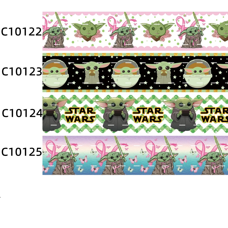 

Baby Yoda Printed 22MM Disney Cartoon Character Grosgrain Ribbon