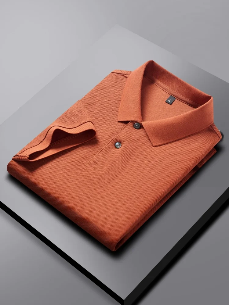 100% pure cotton luxury brand men's short sleeved polo shirt summer fashion stripe classic golf top casual silk business T-shirt 119 S0a6ea1dfdc49408395db5ca3e18dcd1aI