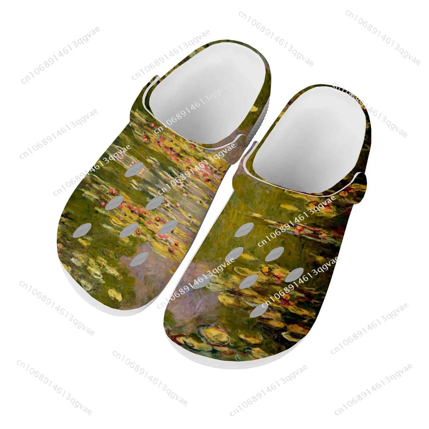 

Monet Water Lilies Home Clog Mens Women Youth Boy Girl Sandals Shoes Garden Custom Made Breathable Shoe Beach Hole Slippers