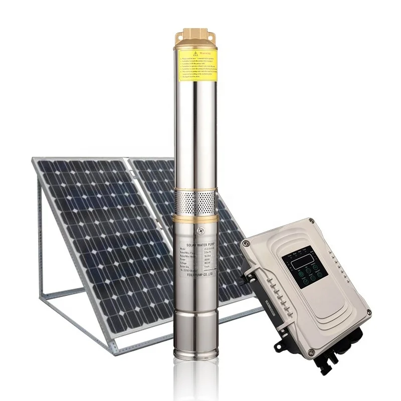 

24volt DC Submersible Solar Pump Solar Motor Borehole Deep Well Water Pump System