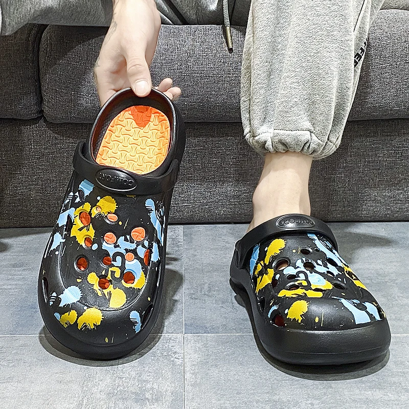 Summer Men Slippers Comfortable Platform Outdoor Sandals Beach Slippers Flip Flops Male Indoor Home Slides Bathroom Shoes