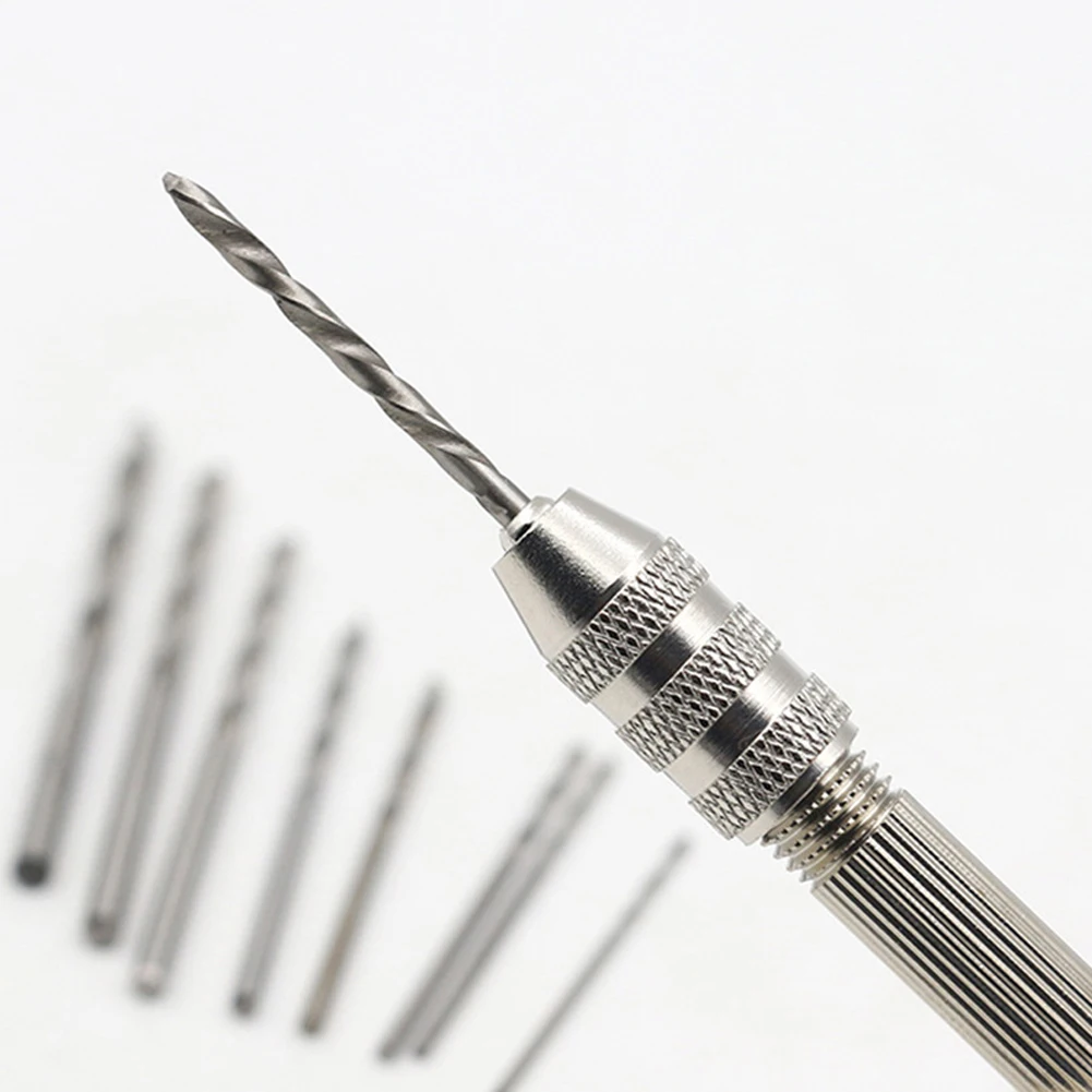 0.3-3.2mm Mini Micro Hand Drill Aluminum Alloy Woodworking Drilling Tool For Models Hobby DIY Drilling Rotary Tool