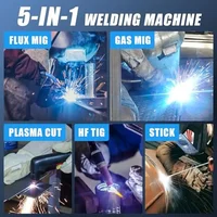 5-in-1 Welder Machine Plasma Cutter Combo with HF TIG Gas MIG Stick Welding 110/220V Dual Voltage Multi-functional Welding Tool 2