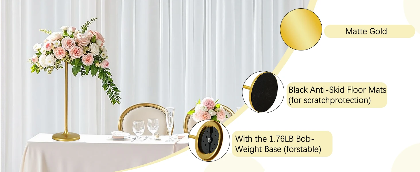 gold centerpieces for table
