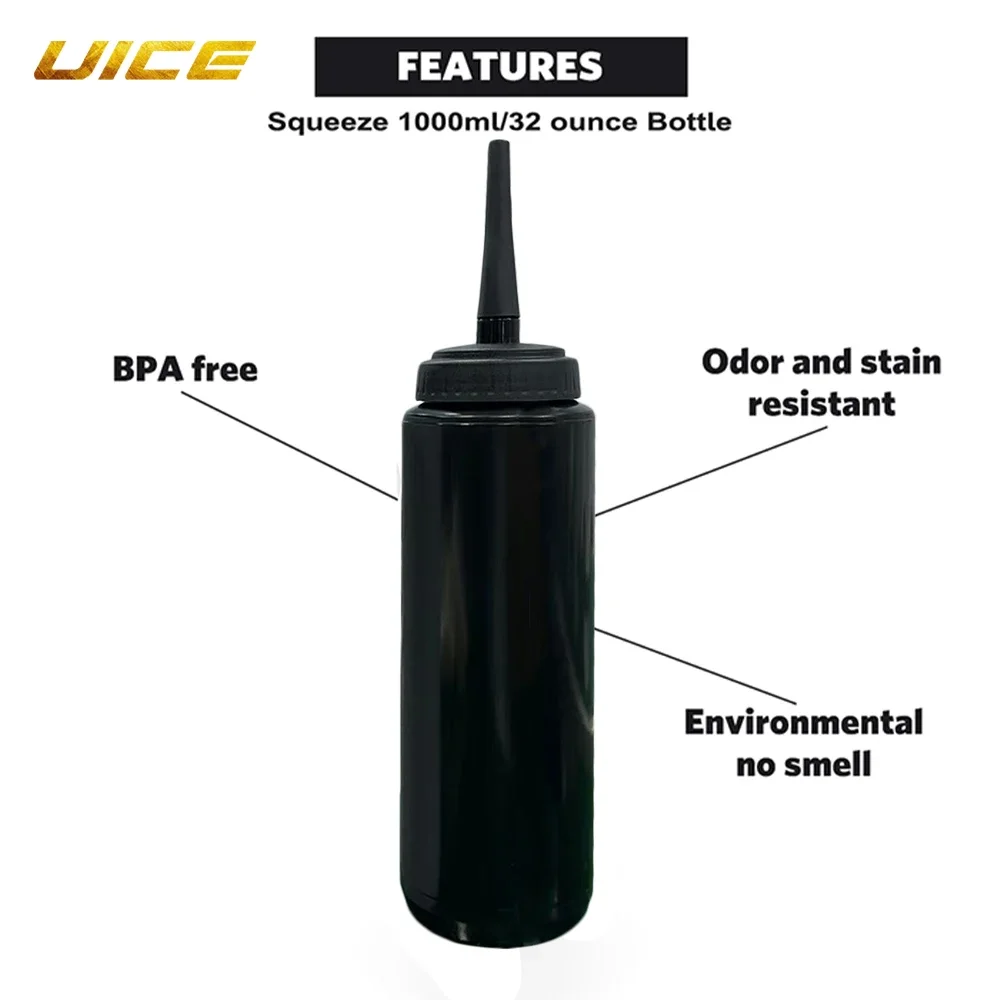 Ice Hockey Water Bottle 10pcs Hockey Equipment Hockey Bottle 1000ML BPA Free Team Sports For Football Lacrosse Gear Accessory 4