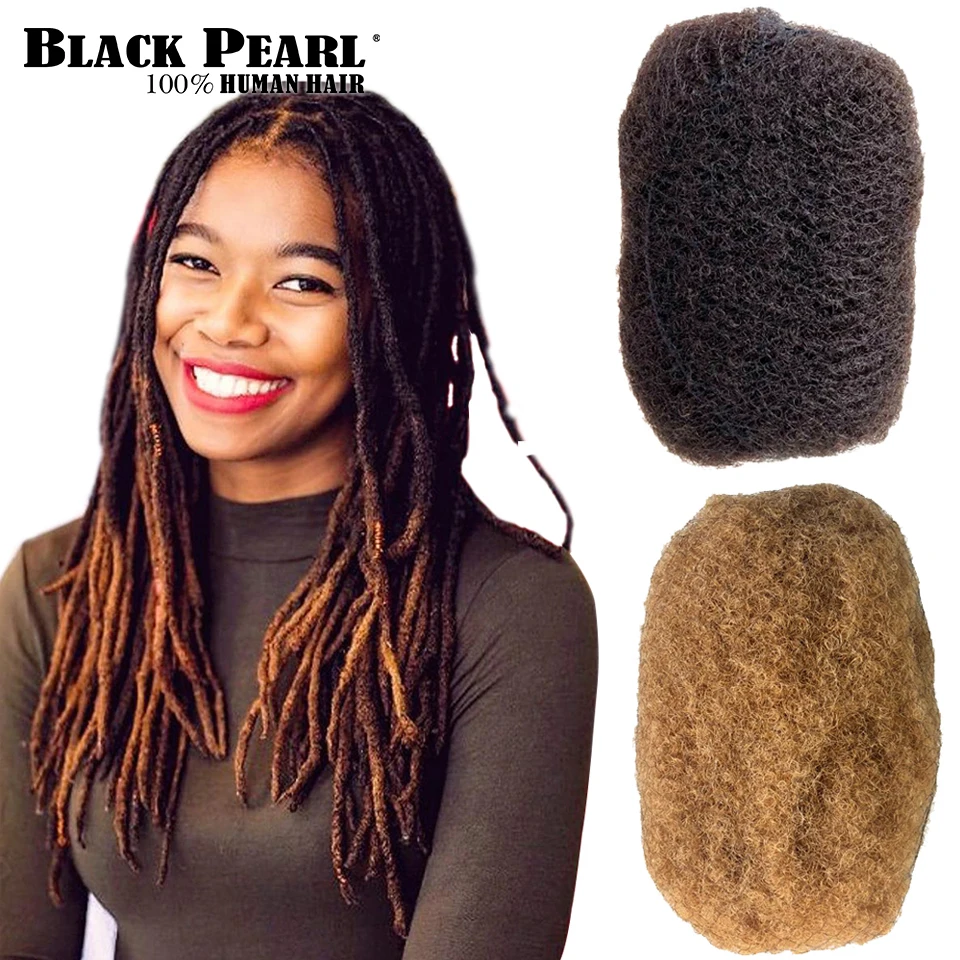 Pérola Negra-Cabelo Remy Brasileiro, Afro Kinky, Encaracolado, Cabelo Humano Em Massa, Trança, Cor Natural, Tranças, Sem Trama, 1 Pacote, 50g por Pc