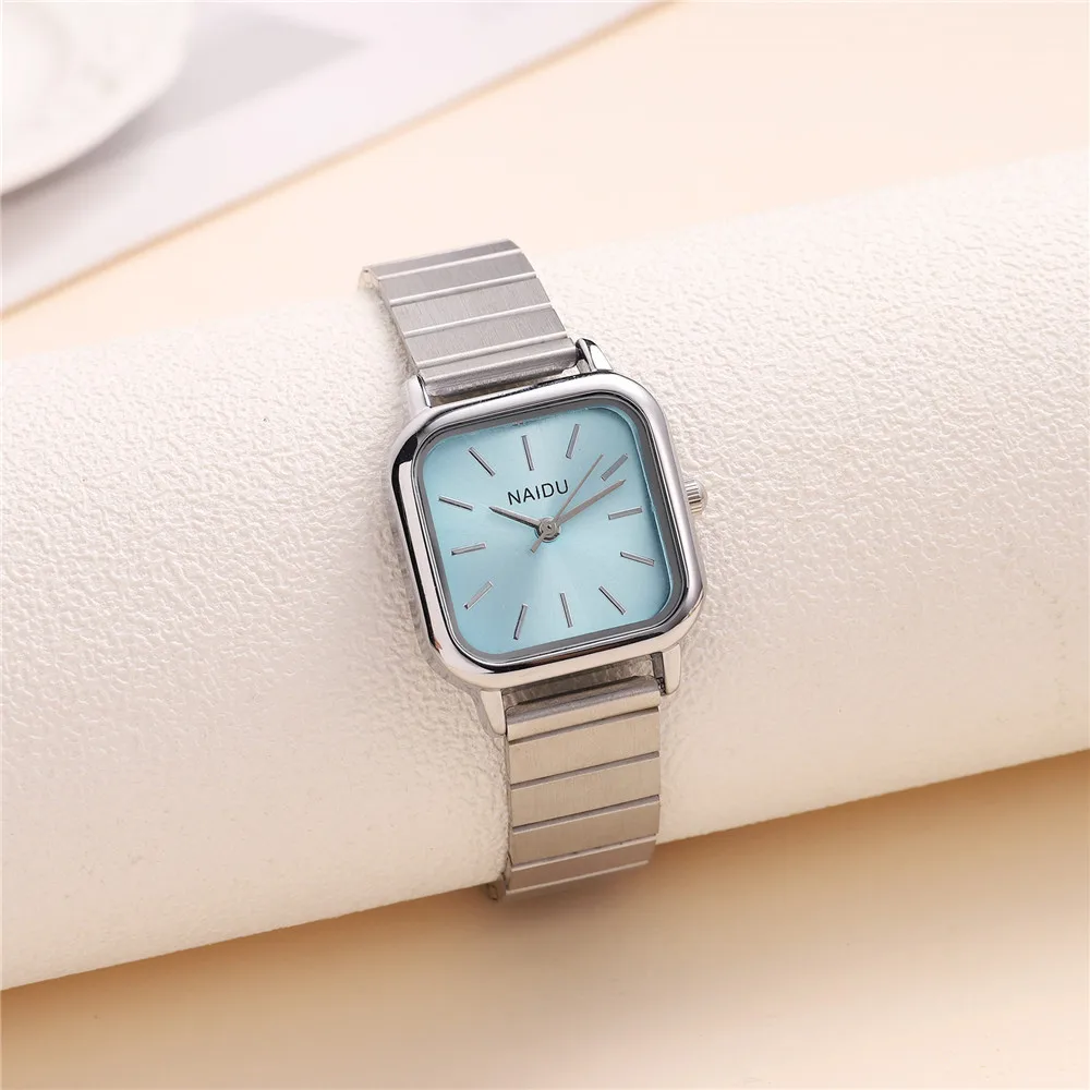 simple square dial women steel dress wrist watch 3