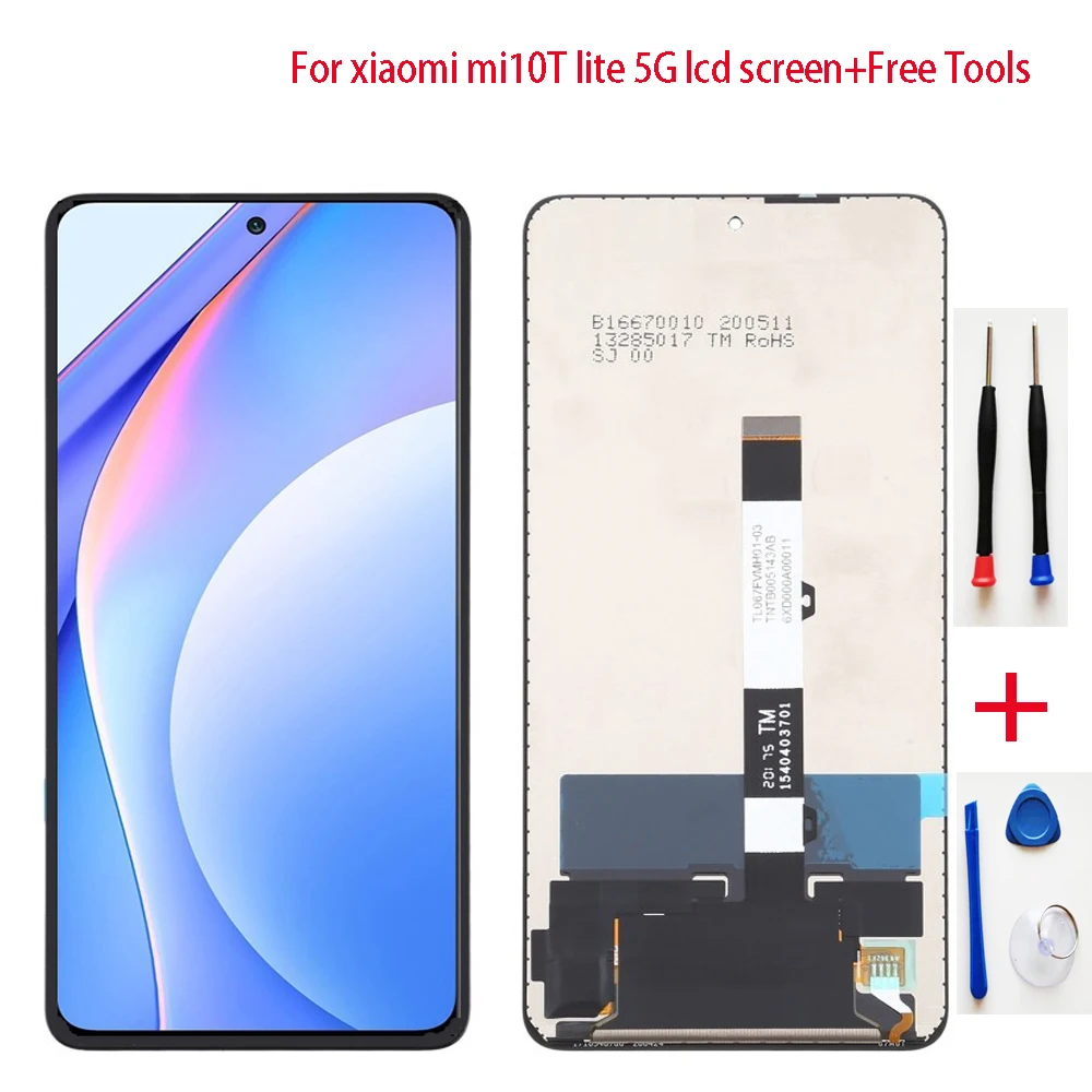 

Original 6.67" For Xiaomi Mi 10T Lite 5G M2007J17G Touch Screen LCD Display Replacement Accessories Assembly Replacement Parts