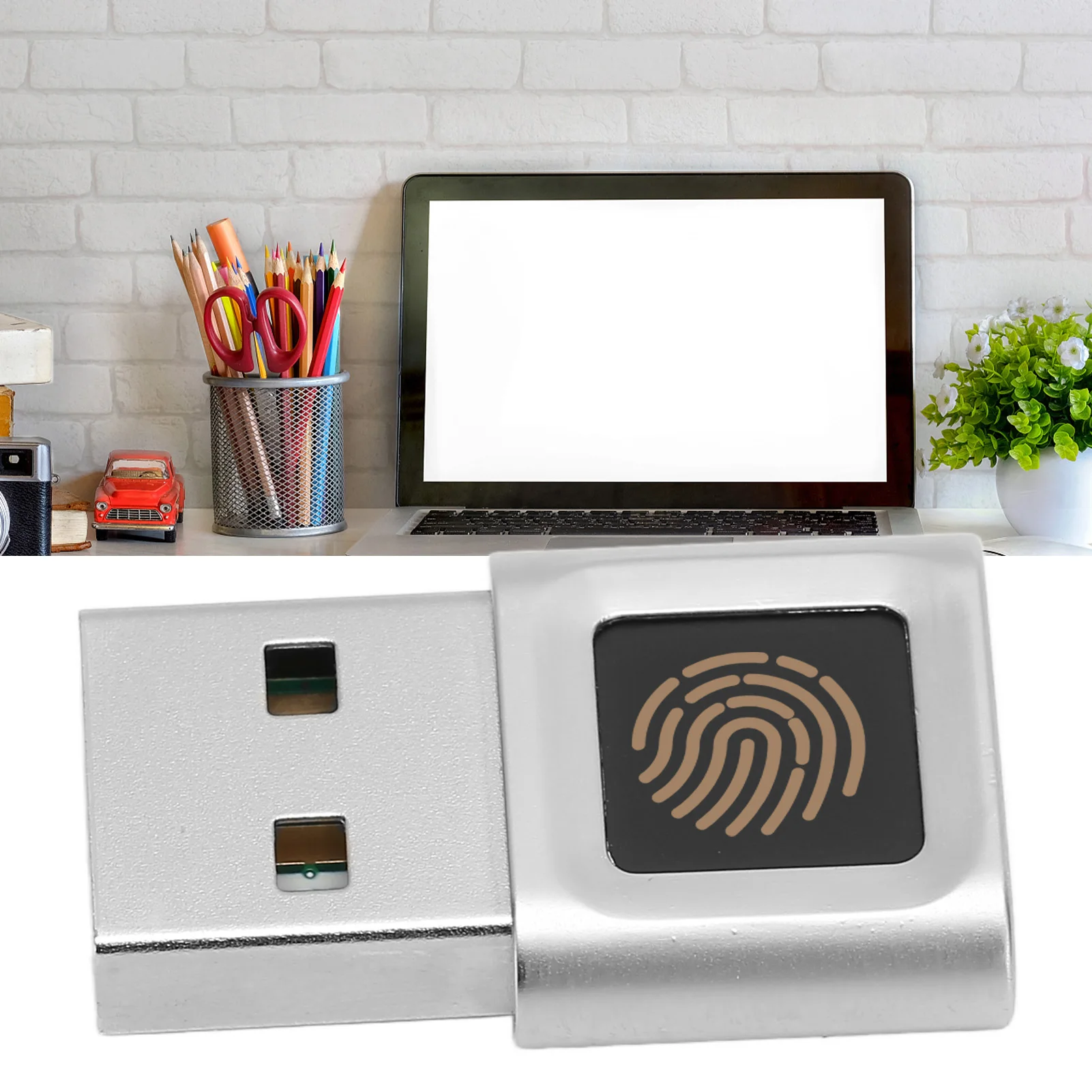 USB Fingerprint Sensor 360 Degrees Touch USB Fingerprint Reader Fast Matching High Sensitivity Easy for Login