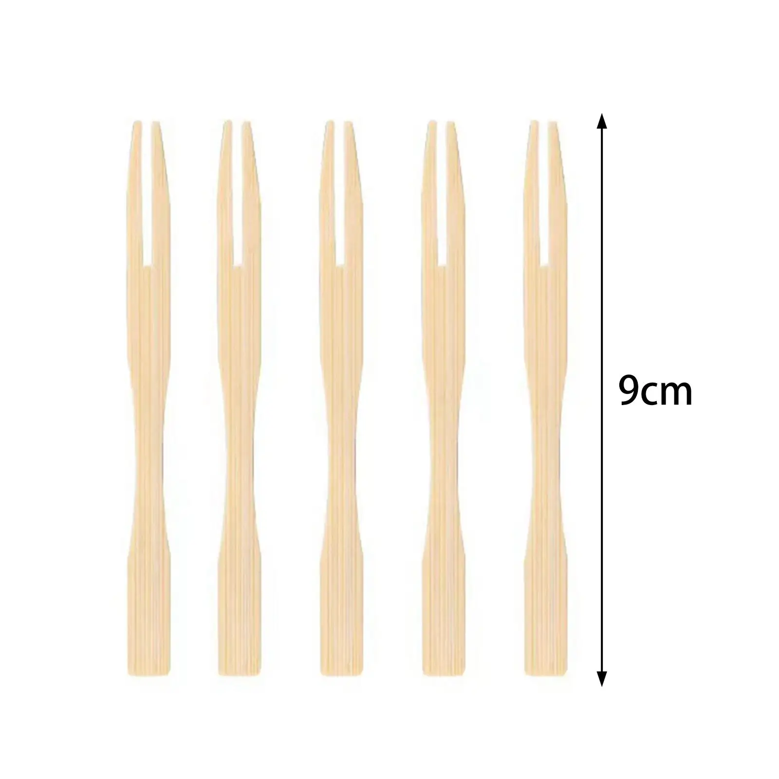 100 Pieces Fruit Fork Bamboo Birthdays for Fruit, Snack, Desserts Summer Parties Fruit Dessert Forks Wedding Party Bamboo Forks