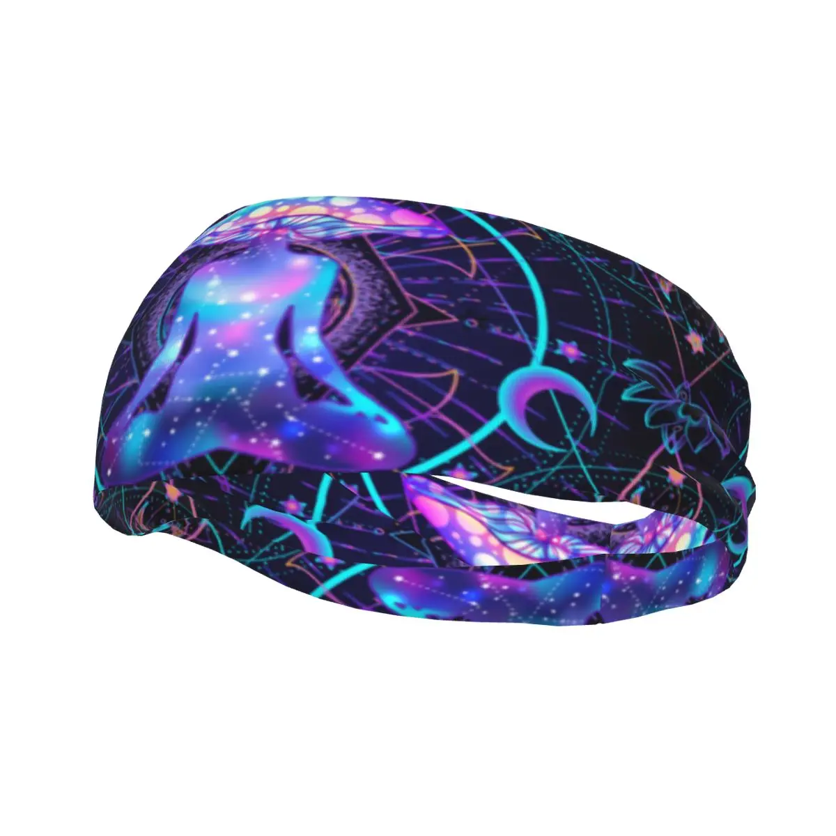 

Psychedelic Magic Mushrooms Sweatbands Wide Running Sweat Headband for Women Men Headwrap Head Sweat Bandage Sweat Wash Band