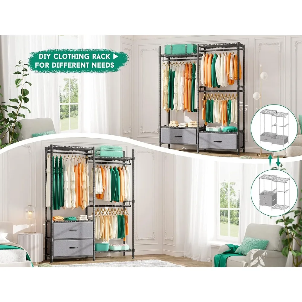 Bedroom Clothes Cabinet Portable Wardrobe for Clothes Closet for Room Assembly Multifunctional Furniture Home 5