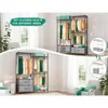 Bedroom Clothes Cabinet Portable Wardrobe for Clothes Closet for Room Assembly Multifunctional Furniture Home 5