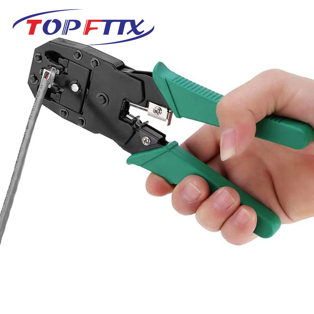 RJ45 네트워크 케이블 스트리퍼, Cat7 Cat6 Cat5e 4P/6P/8P 크림핑용 케이블 플라이어 패스스루 크림퍼