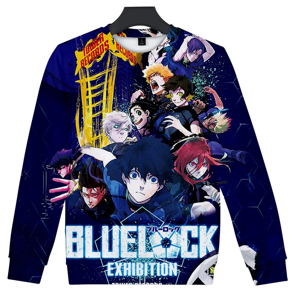 

New Hoodie Blue Lock Anime Sweatshirt 3D O-Neck Men Women Unisex Long Sleeve Outwear Harajuku Streetwear Japanese Manga Clothes