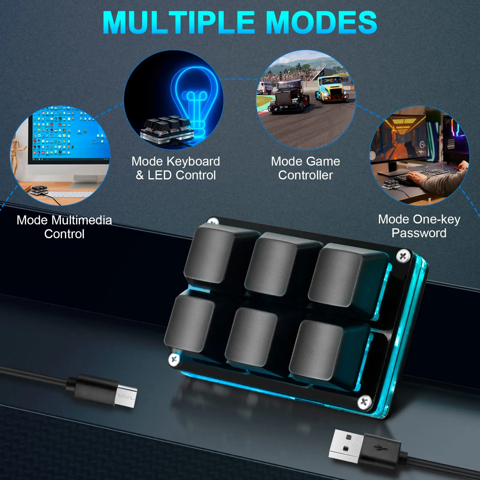 Keypad Imad ad Keypad Keypad Teclado Aming Teclado de Transmissão Teclas Acacro Rorogramming Eyeyboard Ini Ini Ini Ini Ini ed ed Witch Bruxa Witch Rarararararararachanchanechanical Eyeyboard - Imagem 2