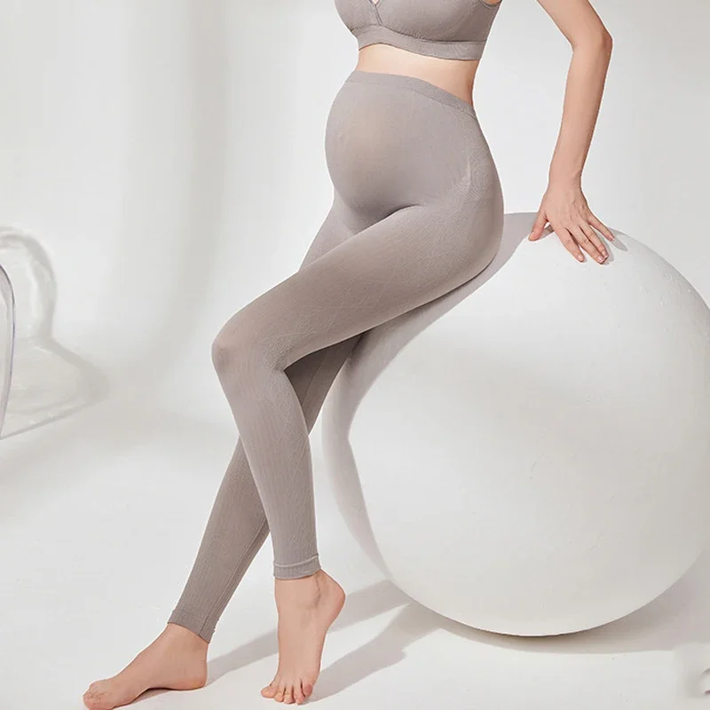 Elastic High Waist Maternity Leggings Skinny For Pregnant Women Belly Support Postpartum Leggins Body Shaper Fitness Trousers