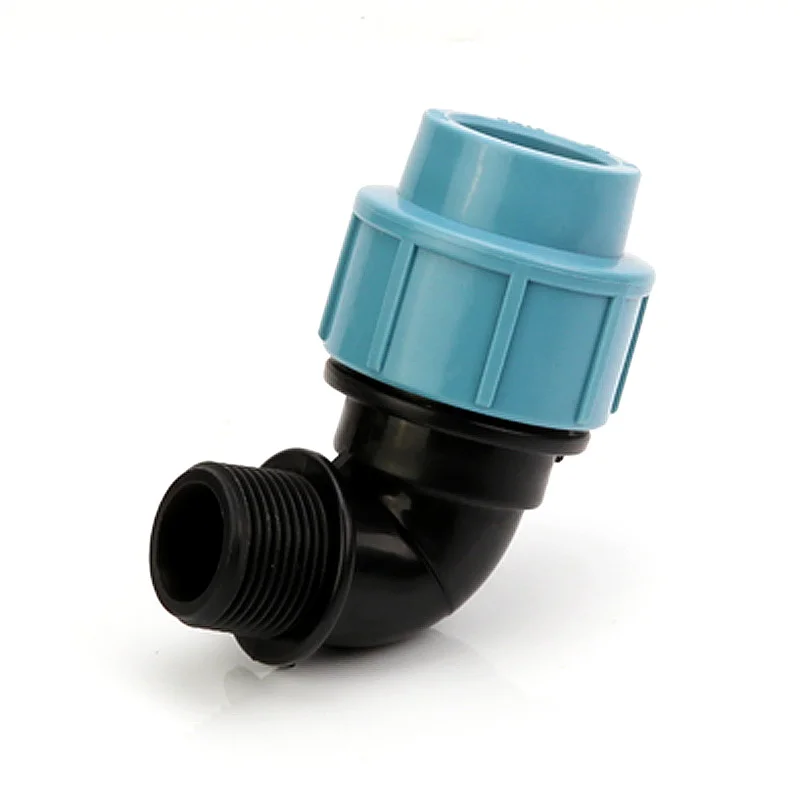 

1/2" 3/4" 1" Equal or Reducing Diameter Plastic PE Water Pipe Outer Wire Elbow Pipe Fittings Quick Joint Repair Outer Wire Elbow