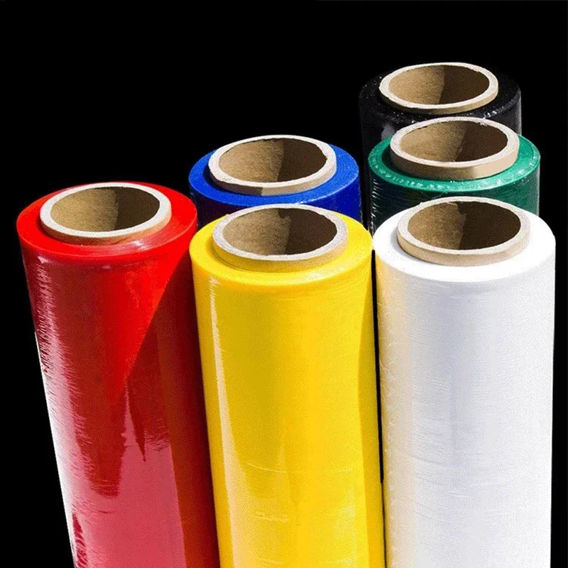 50cm PE Stretching Film Colorful Industrial Preservation Film Logistics Transportation Plastic Winding Film Strong Stretching 5